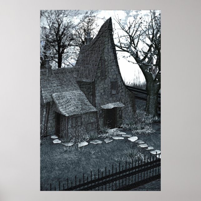 Voici Mon Happy Place Gothic Art Poster (Devant)