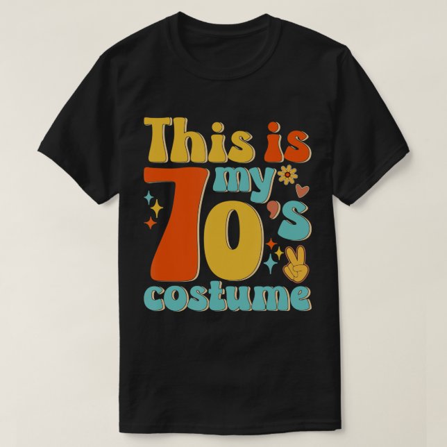Voici Mon T-shirt les années 70 Costume Hippie Sty (Design devant)