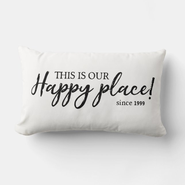 Voici notre Happy Place ⎢ oreiller à lancer person (Recto)