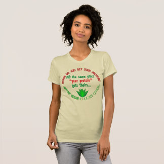 VOICI QU'OBTENEZ-VOUS VOTRE PROTÉINE ? T-shirt de