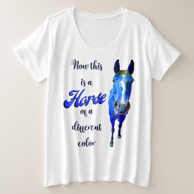 Voici un cheval d'une couleur différente en bleu (Design devant)