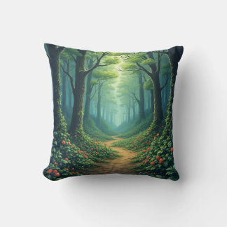 Voici un coussin avec une photo d'un arbre dans