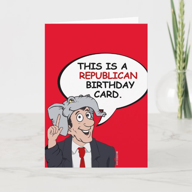 Voici une carte d'anniversaire républicaine (Devant)