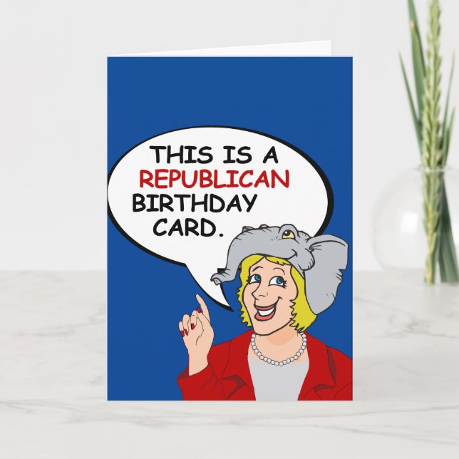Voici une carte d'anniversaire républicaine (Devant)