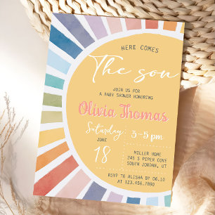 Voici venir le fils Invitation à la baby shower