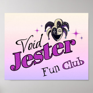 Void Jester Club – Lachender Chaos-Narr Poster