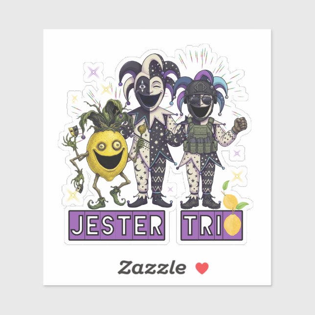 Void Jester Club Trio Aufkleber (Blatt)