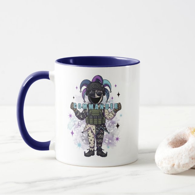 Void Jester Freund Commander Tasse (Mit Donut)