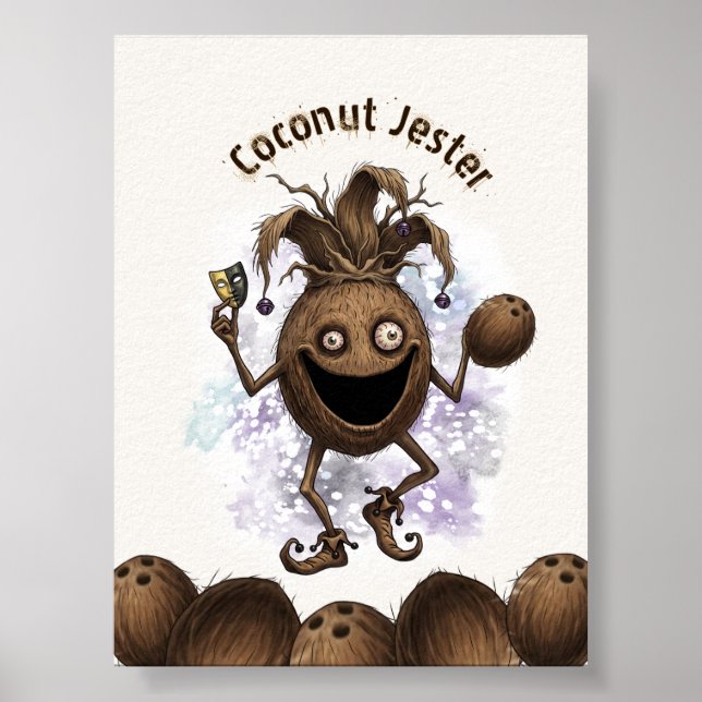 Void Jester Freund Kokosnuss Poster (Vorne)
