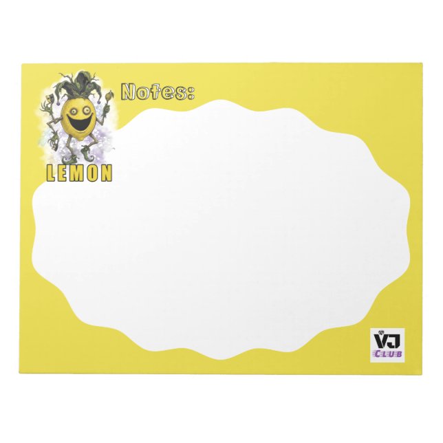 Void Jester Freund Zitrone Notizblock (Vorderseite)