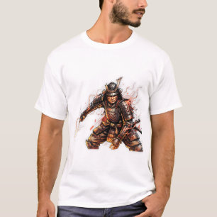 Void Samurai Dark Aesthetic Weißes T-Shirt – Japan