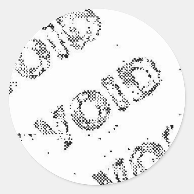 void_static runder aufkleber (Vorderseite)
