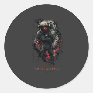 Void Walker Astronaut Heavy Metal Runder Aufkleber