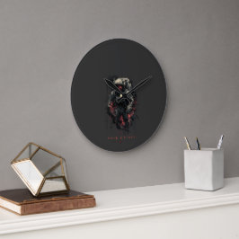 Void Walker Astronaut Schwerer Metallstil Große Wanduhr