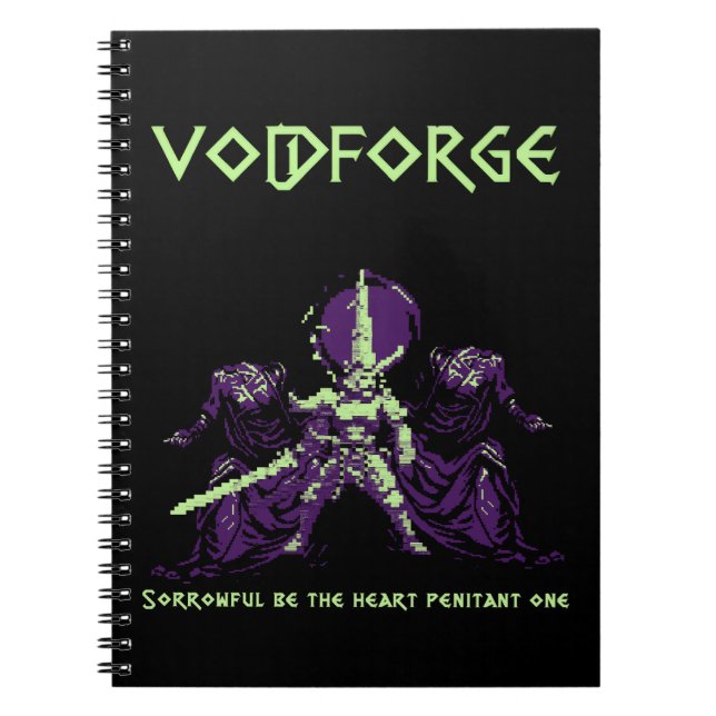 Voidforge "Penitent One" Dark Fantasy Pixel Art Notizblock (Vorderseite)