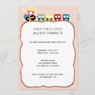 Voies - invitations birthdayparty d'enfants