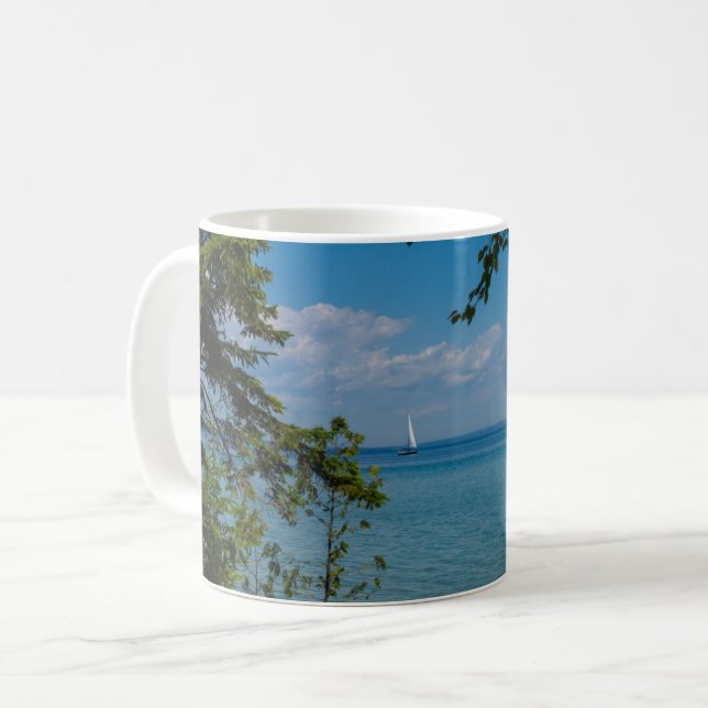 Voile À Mackinac Café Mug (Devant gauche)
