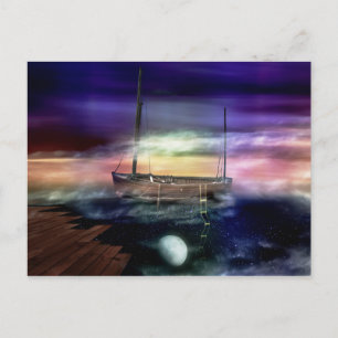 Voile À Travers Le Ciel Nocturne - Carte Postale