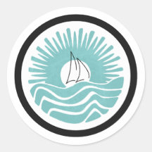 Voile coucher de soleil dans Sticker Turquoise