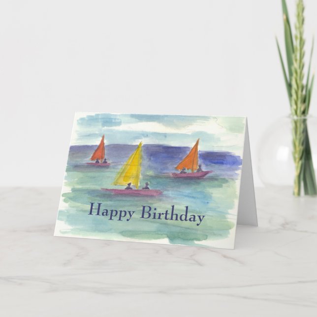 Voile été Bonne carte d'anniversaire (Devant)