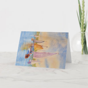Voile Mt Desert Est Maine Carte de voeux pliée