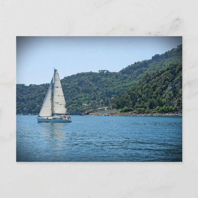 Voile Riviera italienne - Portofino - Carte postal (Devant)