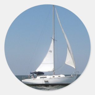 Voile sur le lac Pontchartrain Stickers