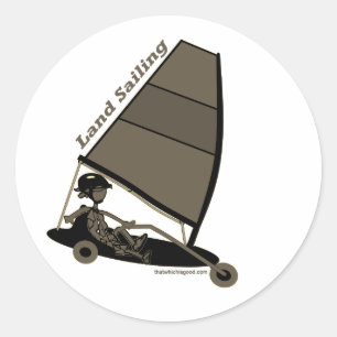Voile terrestre en noir et blanc Sticker rond clas