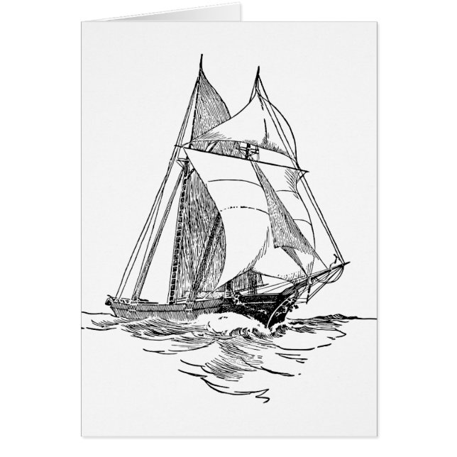 voilier bateau nautique vague d'eau de l'océan (Devant)