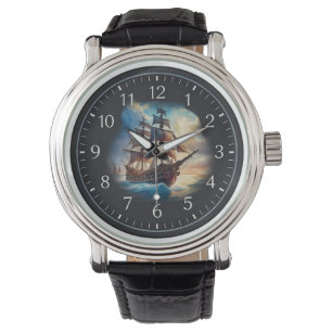 Voilier en bois grand Montre