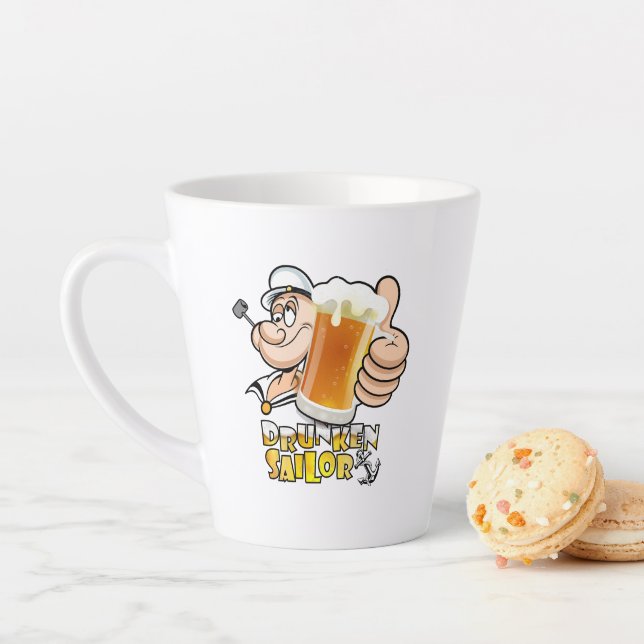 Voilier ivre | Latte Mug (En situation)