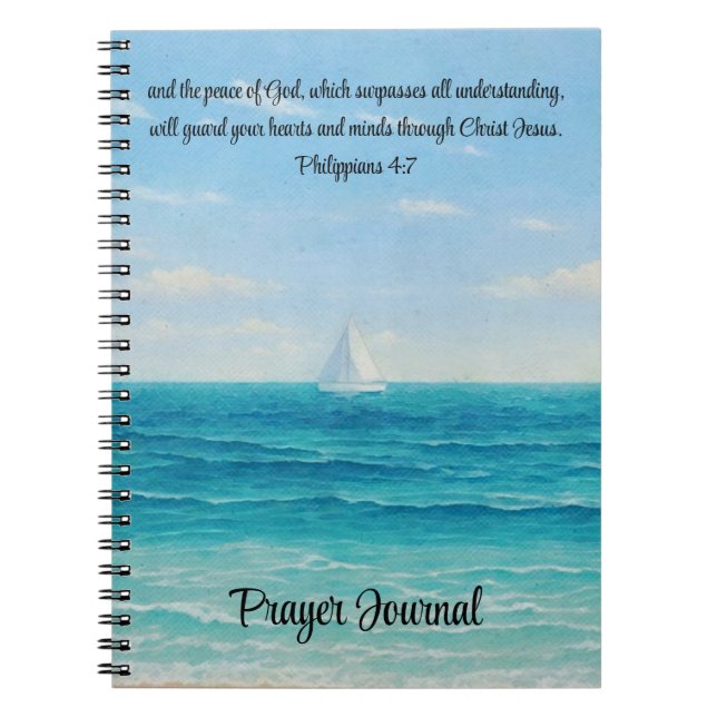 Voilier marin paisible Bible Bible Verse Journal (Devant)