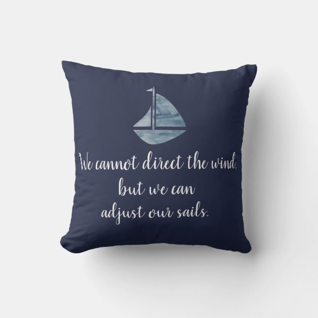 Voilier Marine Blue Ajuster voiles Coussin nautiqu (Recto)