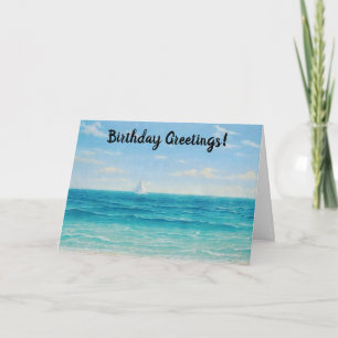 Voilier Ocean Sea Art Carte Anniversaire