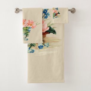 Voilier oriental vintage avec des fleurs