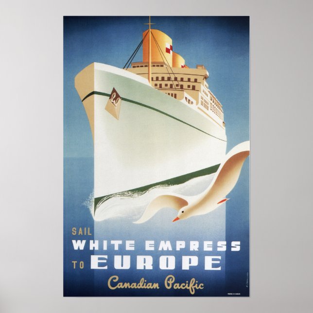 Voilier WHITE EMPRESS EUROPE Poster de navire Vint (Devant)
