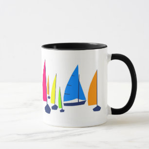 Voiliers ensoleillés lumineux - tasse