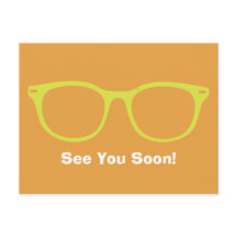 Voir bientôt Eyeglasses Carte Postale Lime & Orang