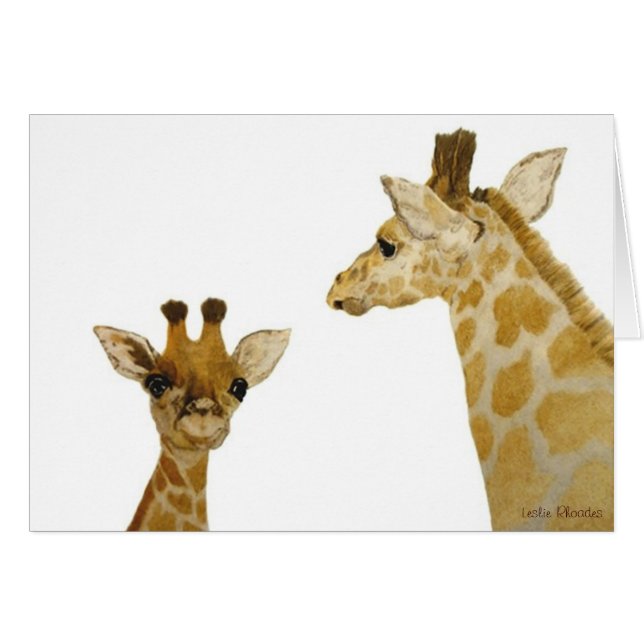 Voir des taches, carte de girafes (Devant Horizontal)