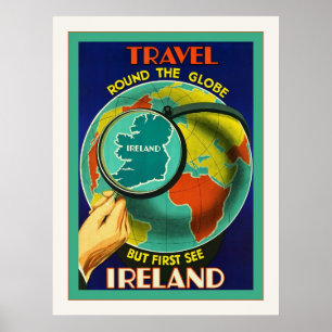 Voir Irlande ~ Vintage Irish Travel Poster