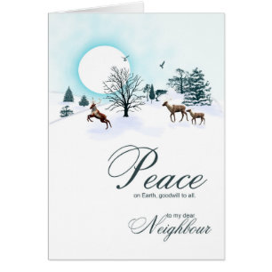 Voisin, scène de Noël avec rennes