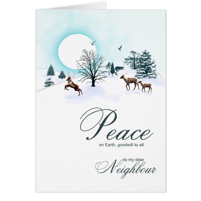 Voisin, scène de Noël avec rennes (Devant)