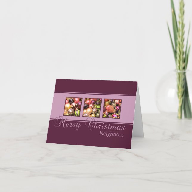 Voisins Joyeuse carte de Noël (Devant)