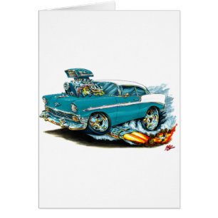 Voiture 1956 turquoise de Chevy 150-210