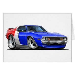 Voiture 1971-72 bleue blanche rouge de javelot