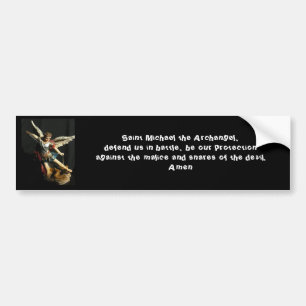 Voiture Angel Saint Michael et autocollant de pare-chocs d