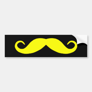 Voiture Autocollant de barbe jaune