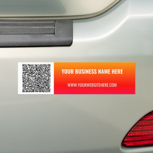 Voiture Autocollant de bumper avec code QR et texte person (En voiture)
