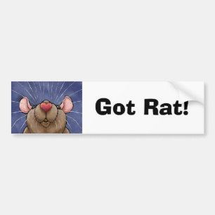 Voiture Autocollant de bumper Rat Mignon avec Coeur