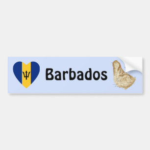 Voiture Autocollant de choc de drapeau de la Barbade en fo